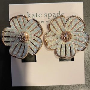 Kate Spade glistening petals flower earrings